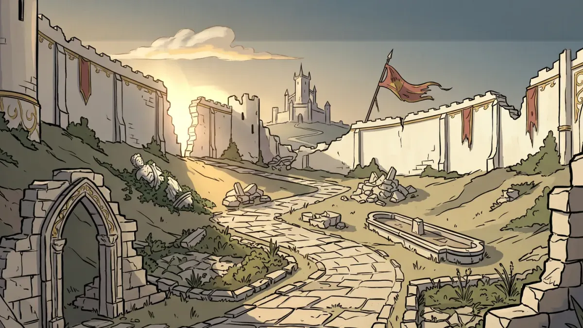 Act 2 combat arena: the cathedral approach