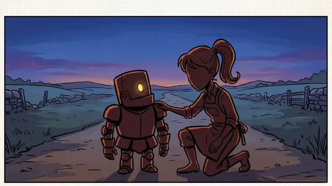 Event illustration: Wren whispers to the knight